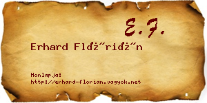 Erhard Flórián névjegykártya